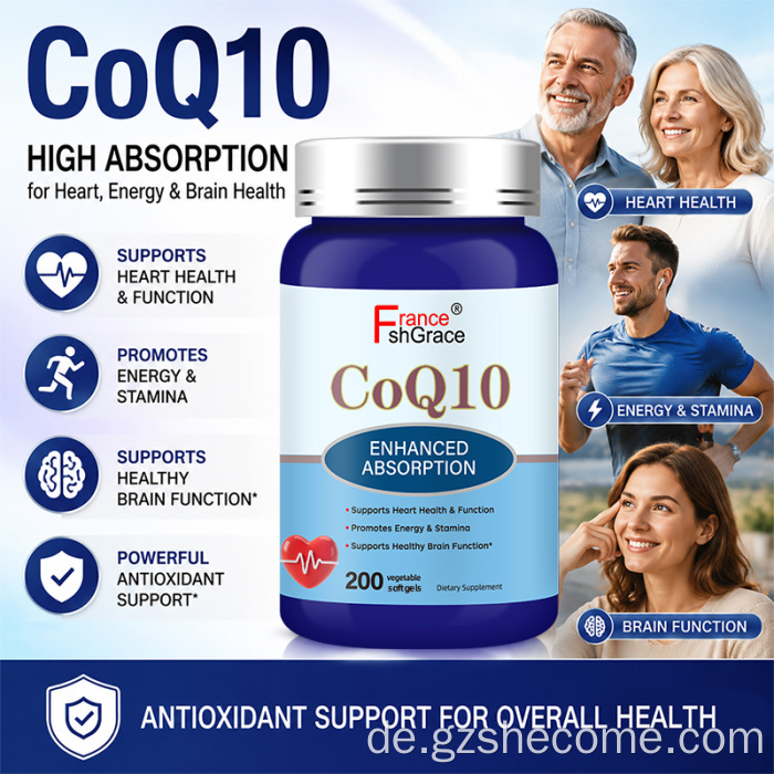 Hochwertiges Shecome COQ10-Ergänzungsmittel für die Herzgesundheit